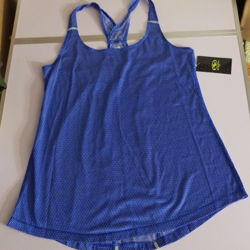 2 colbalt crush reflective fashion tank